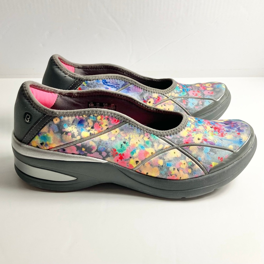 BZees Ruby Slip-On Athleisure Shoe Air-infused Wedge Sole Machine wash Sz 6.5W